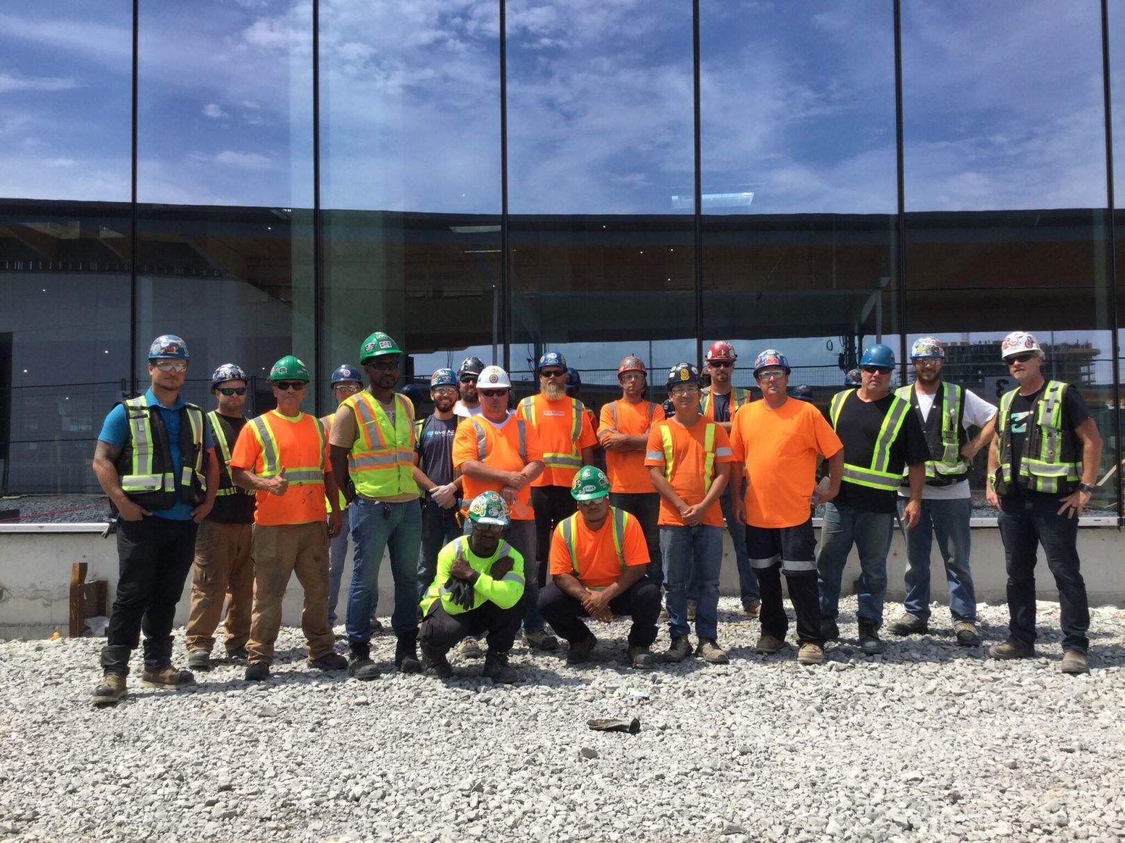 crew image in front of a Flynn project