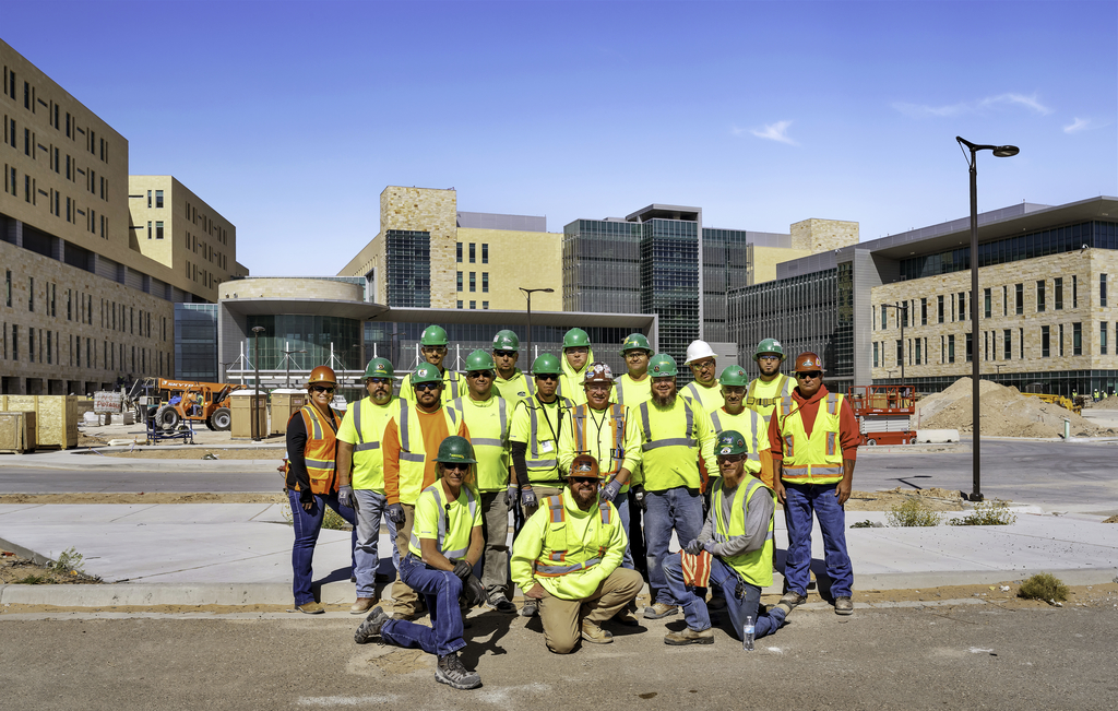 Group of construction workers