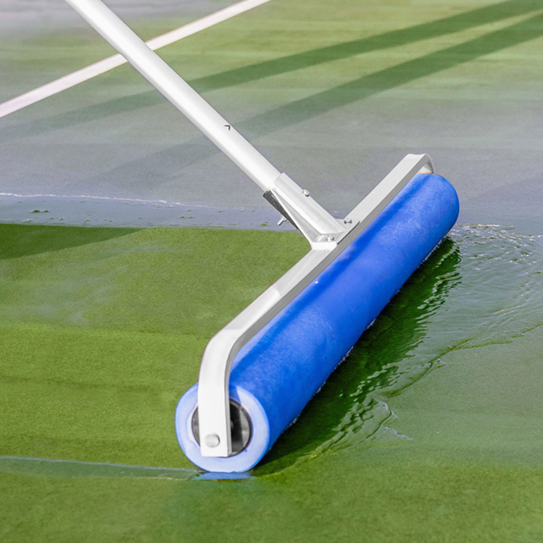Tennis court squeegie for roofing