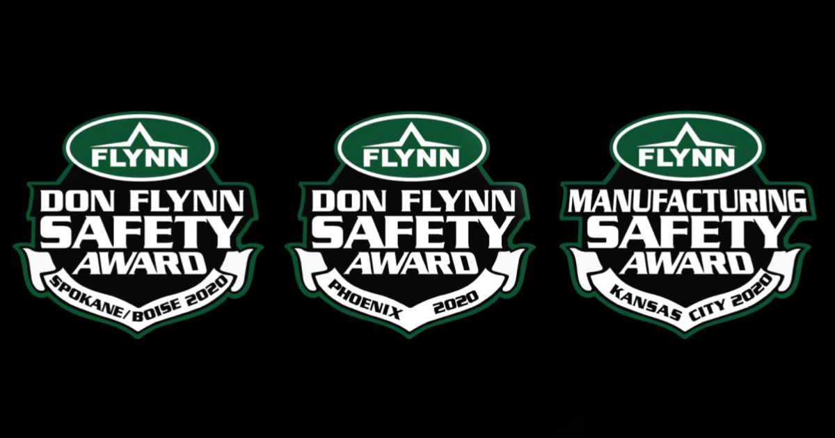 2020 winners for the Don Flynn Safety award and Manufacturing Safety award